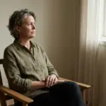 A person sitting calmly in a quiet space, representing clarity after fog and the visibility of personal patterns.